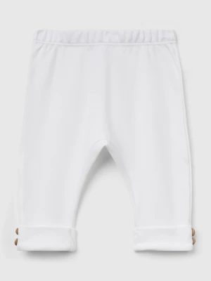 Benetton, Leggings In Pure Cotton, Size: 82, Creamy White, Kids United Colors of Benetton