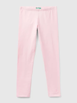 Benetton, Leggings In Stretch Cotton With Logo, size 3XL, Pink, Kids United Colors of Benetton