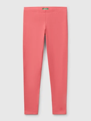 Benetton, Leggings In Stretch Cotton With Logo, size M, Cyclamen, Kids United Colors of Benetton