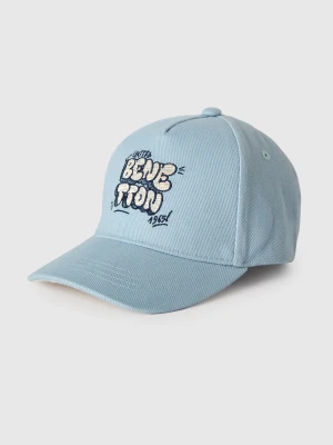 Benetton, Light Blue Baseball Cap With Logo Embroidery, Size: 98, Sky Blue, Kids United Colors of Benetton