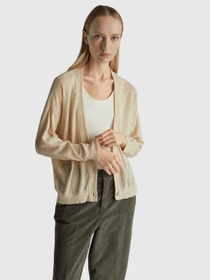 Benetton, Light Cardigan In Alpaca Blend, Size: XXS, Beige, Women United Colors of Benetton