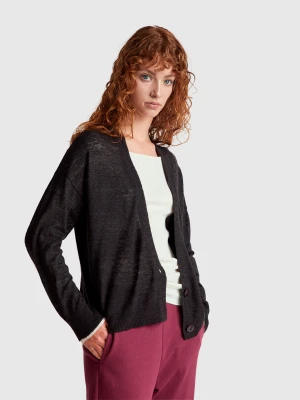 Benetton, Light Cardigan In Alpaca Blend, Size: XXS, Dark Gray, Women United Colors of Benetton