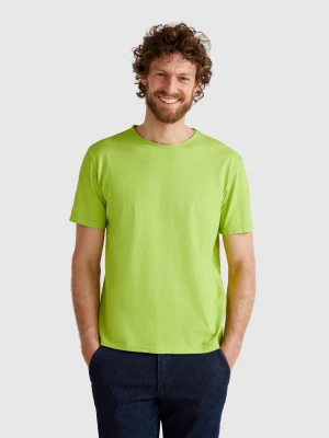 Benetton, Light Green T-shirt In Slub Cotton, size XS, Light Green, Men United Colors of Benetton