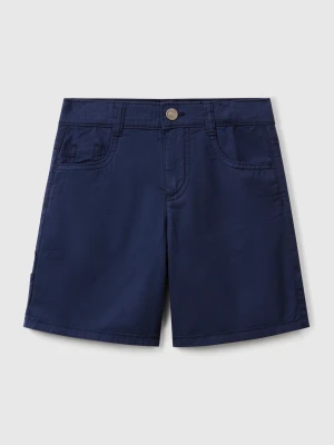 Benetton, Lightweight Bermuda Shorts With Pockets, Size: 116, Dark Blue, Kids United Colors of Benetton