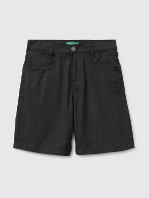 Benetton, Lightweight Bermuda Shorts With Pockets, Size: XL, Dark Gray, Kids United Colors of Benetton