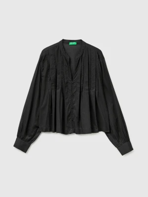 Zdjęcie produktu Benetton, Lightweight Blouse With Pleats, Black, Women United Colors Of Benetton