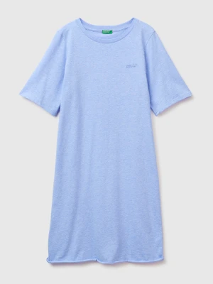 Benetton, Lightweight Cotton Nightgown, Size: XXS, Light Blue, Women United Colors of Benetton