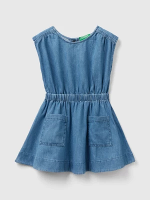 Benetton, Lightweight Denim Dress, size M, Light Blue, Kids United Colors of Benetton