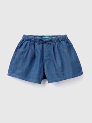 Benetton, Lightweight Denim-look Shorts, size 104, Blue, Kids United Colors of Benetton
