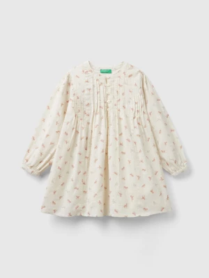 Benetton, Lightweight Dress With Horse Print, size 104, Creamy White, Kids United Colors of Benetton