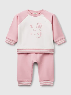 Zdjęcie produktu Benetton, Lightweight Fleece Outfit, size 82, Pink, Kids United Colors of Benetton