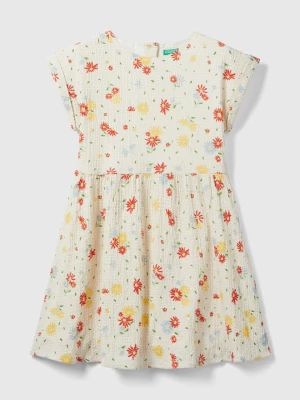 Benetton, Lightweight Floral Dress, size 2XL, Creamy White, Kids United Colors of Benetton
