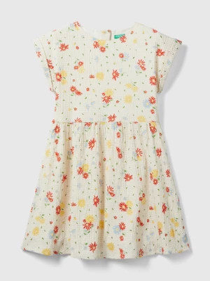 Benetton, Lightweight Floral Dress, size XL, Creamy White, Kids United Colors of Benetton