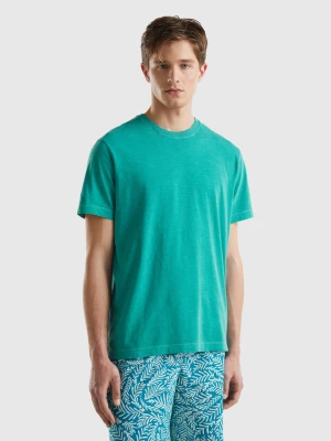 Benetton, Lightweight Relaxed Fit T-shirt, size S, Green, Men United Colors of Benetton