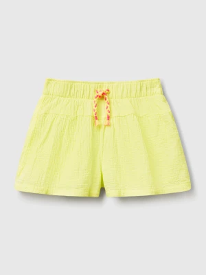 Benetton, Lightweight Shorts With Drawstring, size 116, Yellow, Kids United Colors of Benetton