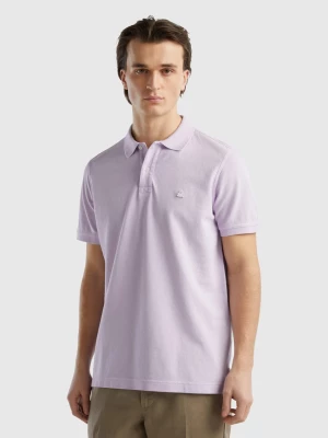 Benetton, Lilac Regular Fit Polo, size L, Lilac, Men United Colors of Benetton