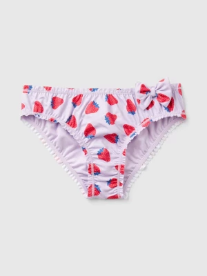 Benetton, Lilac Swim Briefs With Strawberry Pattern, size 82, Lilac, Kids United Colors of Benetton
