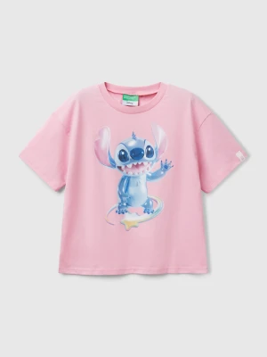 Benetton, Lilo & Stitch Boxy Fit T-shirt, size XL, Pink, Kids United Colors of Benetton