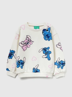 Benetton, Lilo & Stitch ©disney Pattern Sweatshirt, Size: 98, Creamy White, Kids United Colors of Benetton