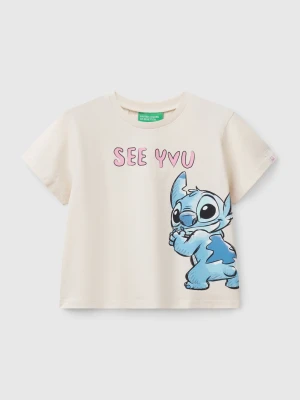 Benetton, Lilo & Stitch ©disney T-shirt In Cotton, size 116, Beige, Kids United Colors of Benetton