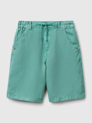 Benetton, Linen Blend Bermudas, size XL, Aqua, Kids United Colors of Benetton