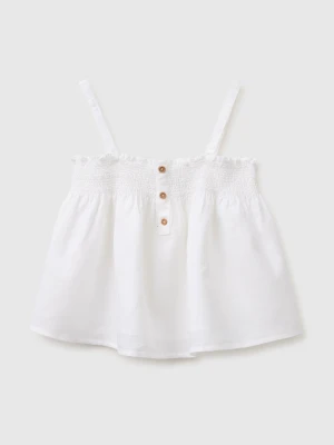 Benetton, Linen Blend Top, Size: XL, White, Kids United Colors of Benetton