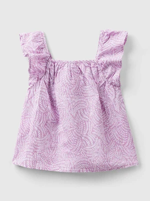 Benetton Lniany top w kolorze fioletowym rozmiar: 122