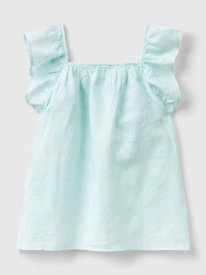 Benetton Lniany top w kolorze turkusowym rozmiar: 130