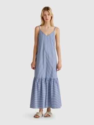 Benetton, Long Dress With Stripes, size XXS, Blue, Women United Colors of Benetton