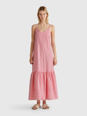 Benetton, Long Dress With Stripes, size XXS, Cyclamen, Women United Colors of Benetton