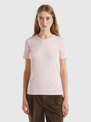 Benetton, Long Fiber Cotton T-shirt, size S, Pastel Pink, Women United Colors of Benetton