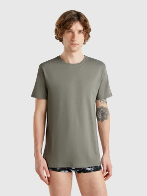 Benetton, Long Fiber Cotton T-shirt, size XL, Light Green, Men United Colors of Benetton