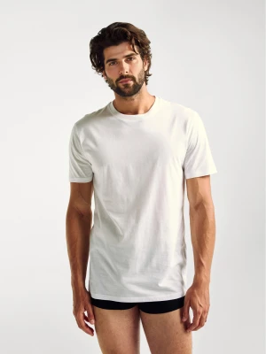 Benetton, Long Fiber Cotton T-shirt, Size: XL, White, Men United Colors of Benetton