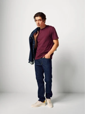 Benetton, Long Fiber Cotton T-shirt, Size: XS, Burgundy, Men United Colors of Benetton