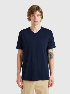 Benetton, Long Fiber Cotton T-shirt, size XS, Dark Blue, Men United Colors of Benetton