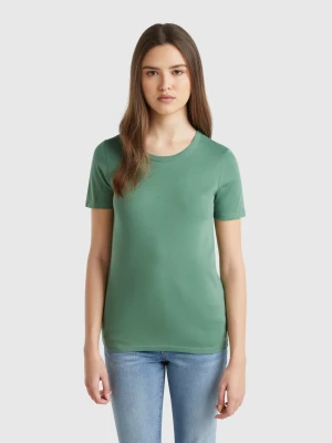 Benetton, Long Fiber Cotton T-shirt, size XXS, Dark Green, Women United Colors of Benetton