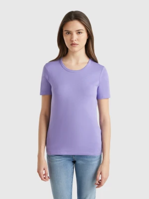 Benetton, Long Fiber Cotton T-shirt, size XXS, Periwinkle, Women United Colors of Benetton