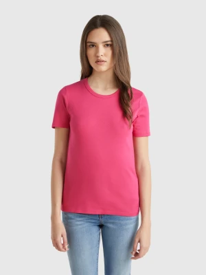 Benetton, Long Fiber Cotton T-shirt, Size: XXS, Strawberry, Women United Colors of Benetton