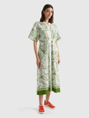 Benetton, Long Shirt Dress In Sustainable Viscose Blend, size L, , Women United Colors of Benetton