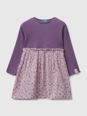 Benetton, Long Sleeve Dress With Flowers, size 116, , Kids United Colors of Benetton