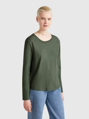 Benetton, Long Sleeve Light Cotton T-shirt, size XXS, , Women United Colors of Benetton