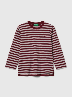 Benetton, Long Sleeve Striped T-shirt, Size: 116, Burgundy, Kids United Colors of Benetton