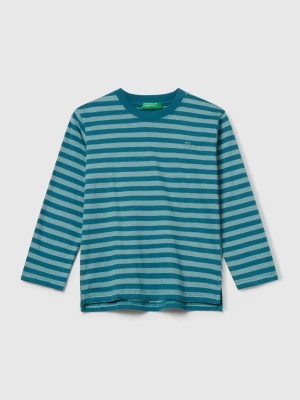 Benetton, Long Sleeve Striped T-shirt, Size: 116, Teal, Kids United Colors of Benetton