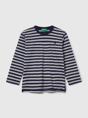 Benetton, Long Sleeve Striped T-shirt, Size: 90, Dark Blue, Kids United Colors of Benetton