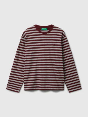 Benetton, Long Sleeve Striped T-shirt, Size: XL, Burgundy, Kids United Colors of Benetton
