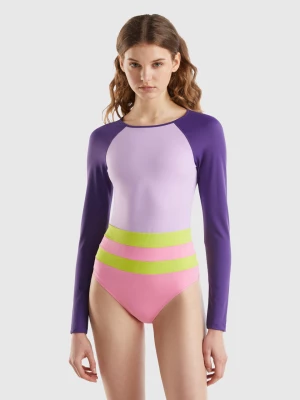 Benetton, Long Sleeve Swimsuit In Econyl®, size 2°, Multi-color, Women United Colors of Benetton