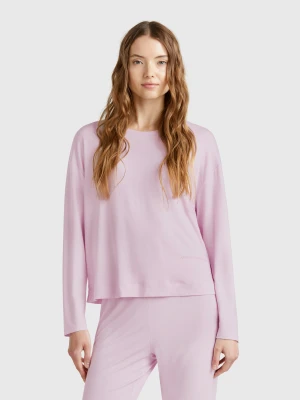 Benetton, Long Sleeve T-shirt In Stretch Modal®, size S, Lilac, Women United Colors of Benetton