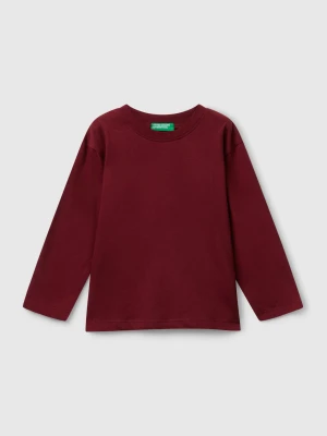 Benetton, Long Sleeve T-shirt With Print, Size: 116, Burgundy, Kids United Colors of Benetton
