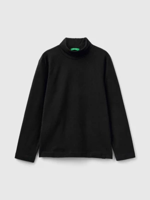 Benetton, Long Sleeve Turtleneck T-shirt, size 2XL, Black, Kids United Colors of Benetton