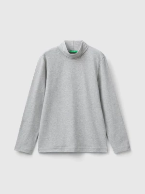 Benetton, Long Sleeve Turtleneck T-shirt, size 3XL, Light Gray, Kids United Colors of Benetton